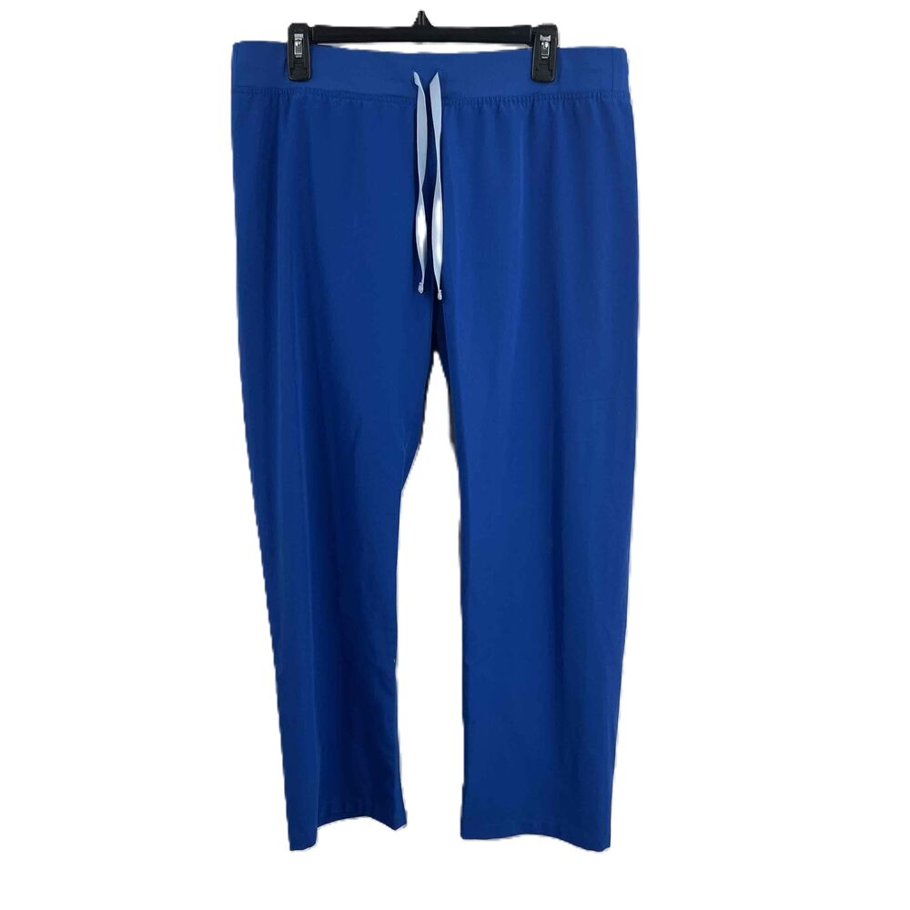FIGS Livingston Scrub Pants Blue Drawstring Womens Large Petite Medical‎